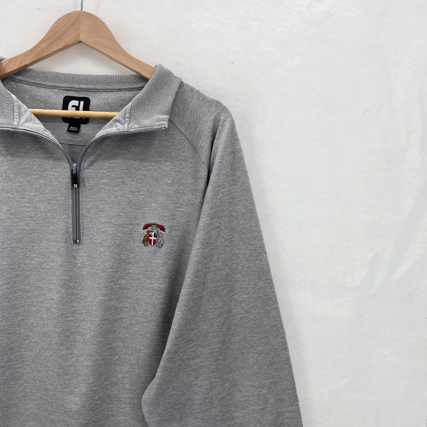 Footjoy FootJoy Quarter Zip Pullover Mens XL Gray Golf Performance Stretch Sweater Logo Size US XL / EU 56 / 4 - 2 Thumbnail