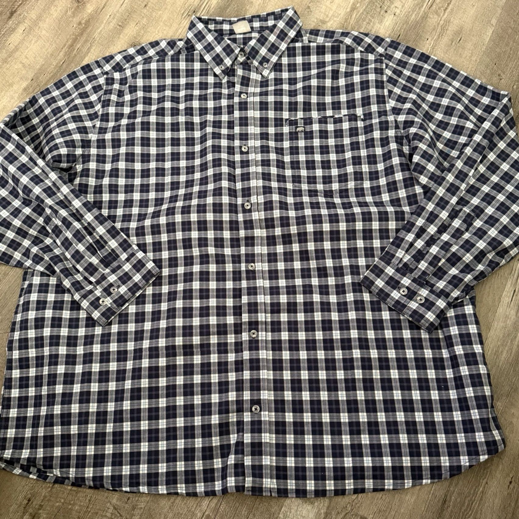 Vintage Berne Shirt Mens 4XLT Button-Up Plaid Blue Cotton Blend Workwear Tunic? Size US XXL / EU 58 / 5 - 3 Thumbnail