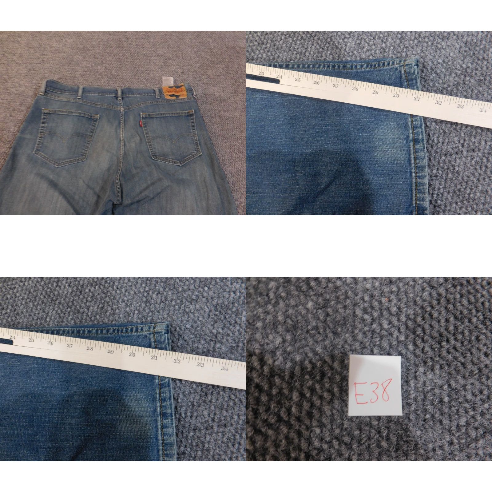 Levi's VINTAGE Levi's 505 Jeans Mens 42x34 Blue Denim Straight Classic Distressed Light Wash Pockets Cowboy 505 Model Levi's 500 Series Size US 42 / EU 58 - 8 Thumbnail