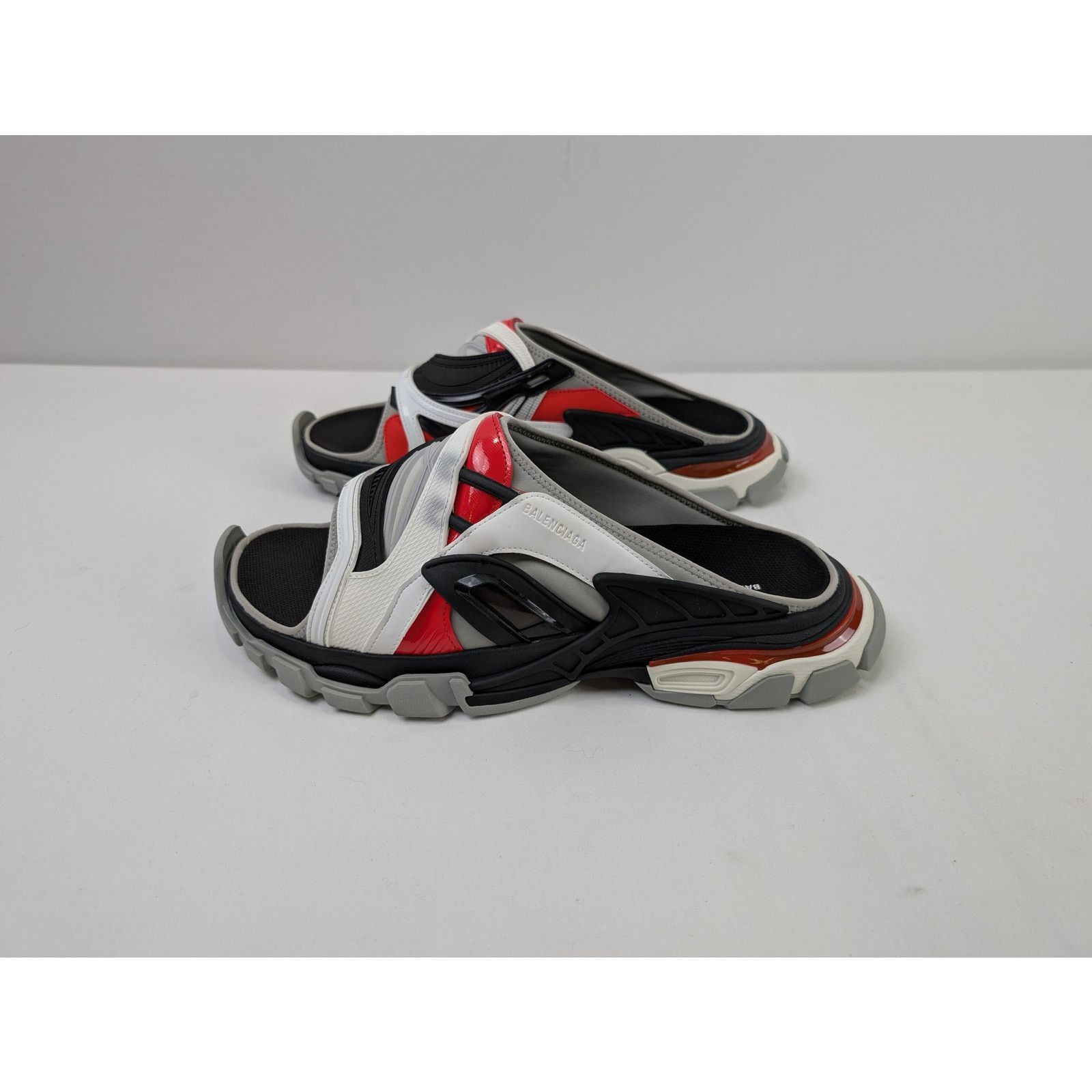 Balenciaga o1rshd1 Trcl Slide Slipper in Black/Grey/Red Size US 13 / EU 46 - 10 Thumbnail
