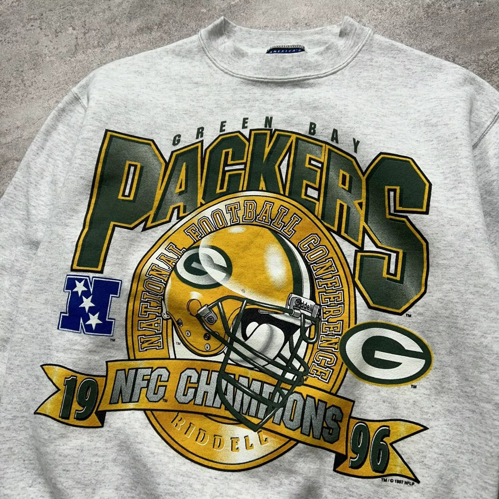 NFL × Vintage GREEN BAY PACKERS MAGIC JOHNSON T's 1996 CHAMP SWEATSHIRT Size US M / EU 48-50 / 2 - 2 Thumbnail