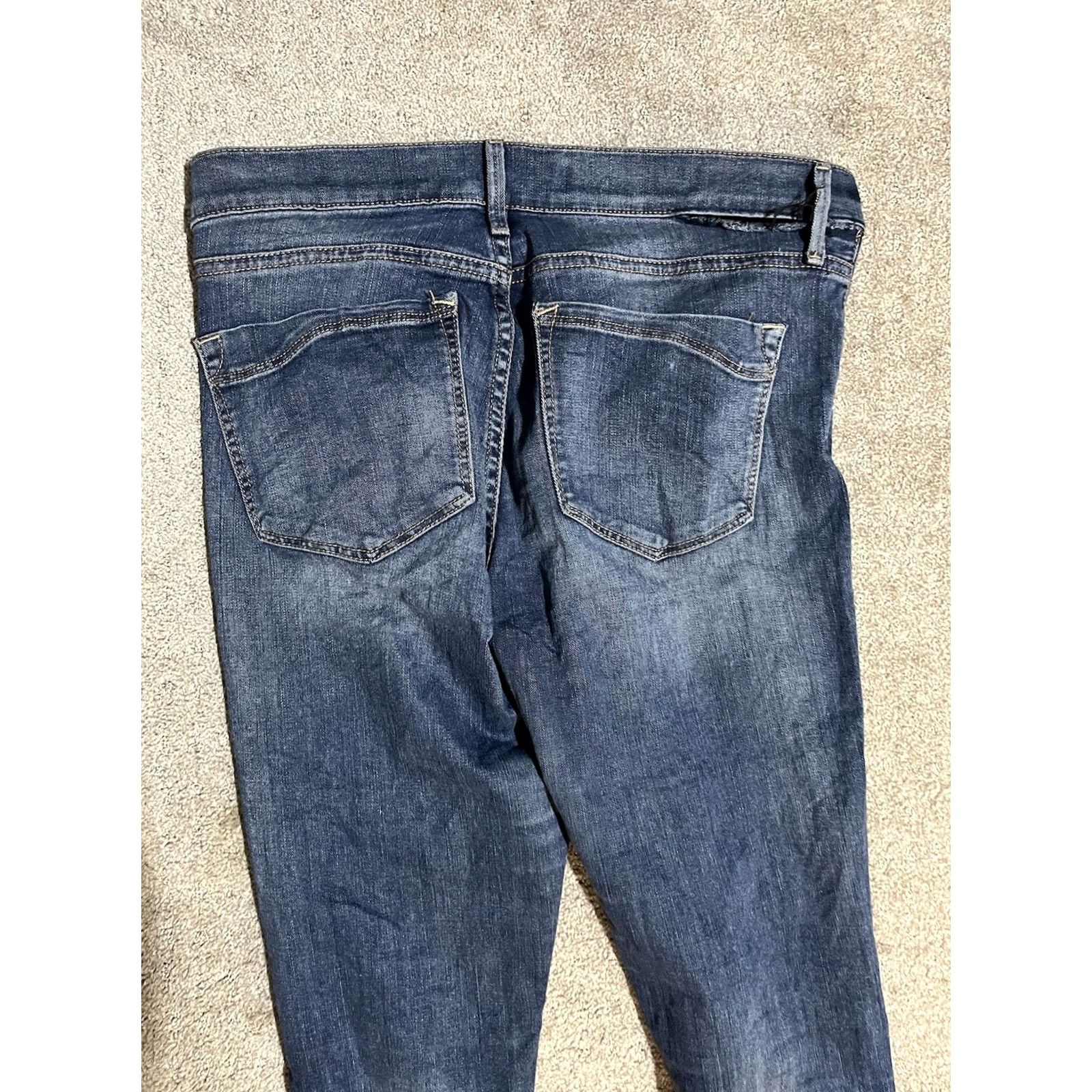 Express Express Jeans Mid Rise Legging Blue 12R Cotton Womens Denim 5-Pocket Solid Casual Modern 90s-inspired? Size 34" / US 12 / IT 48 - 4 Thumbnail
