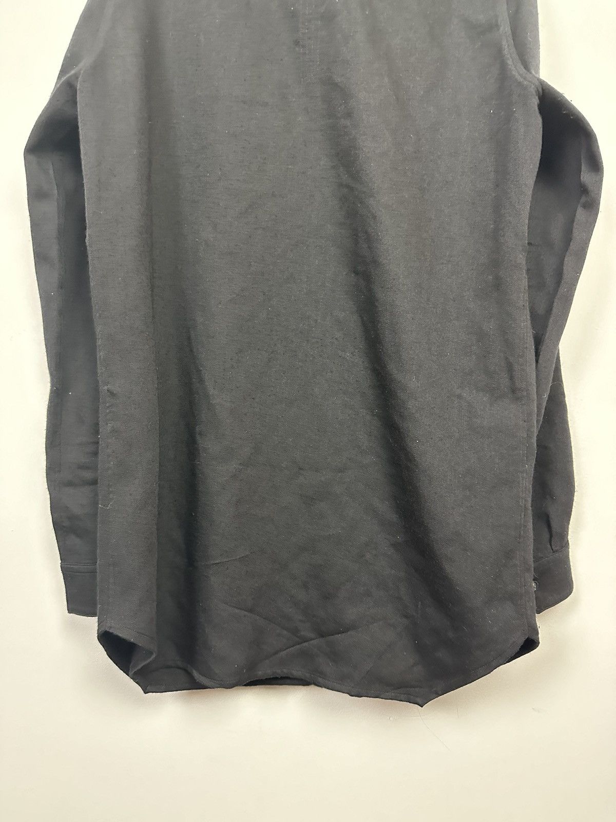 Rick Owens FW19 ‘LARRY’ Wool Bauhaus Button Up Shirt Size US L / EU 52-54 / 3 - 6 Thumbnail