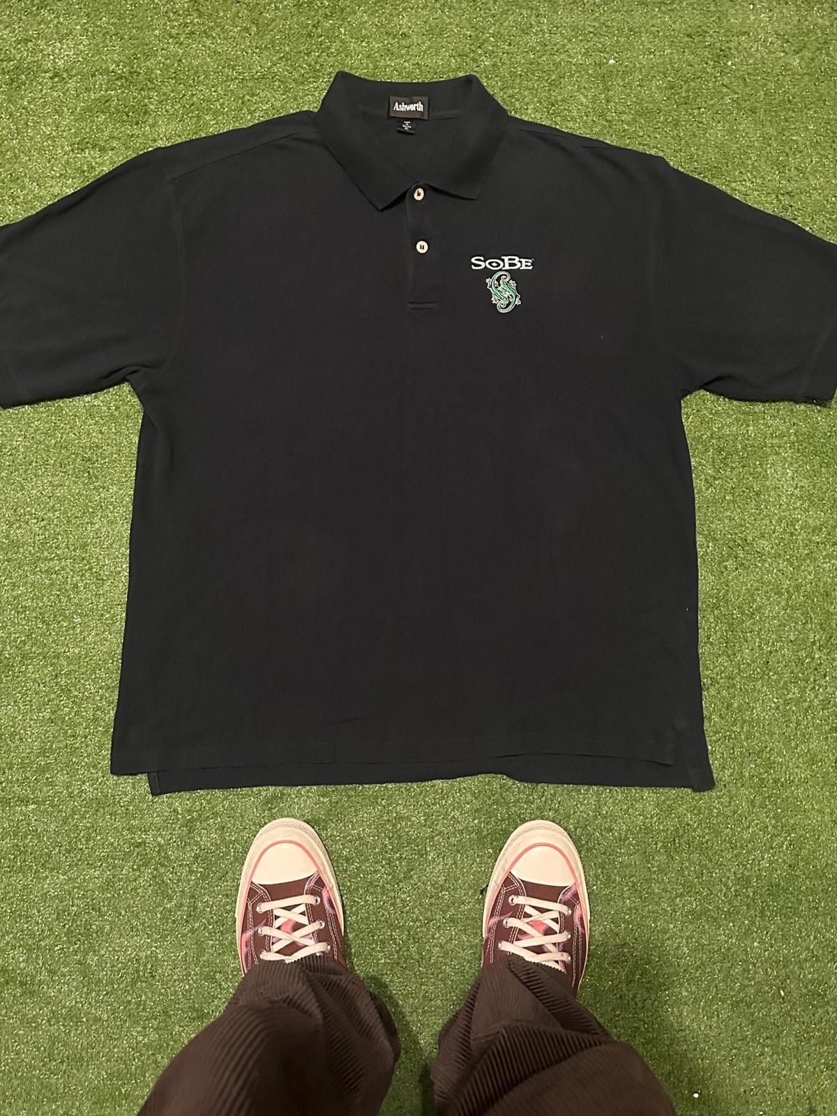 Ashworth Ashworth Men's Black Polo Shirt with SoBe Logo Size ONE SIZE - 1 Thumbnail