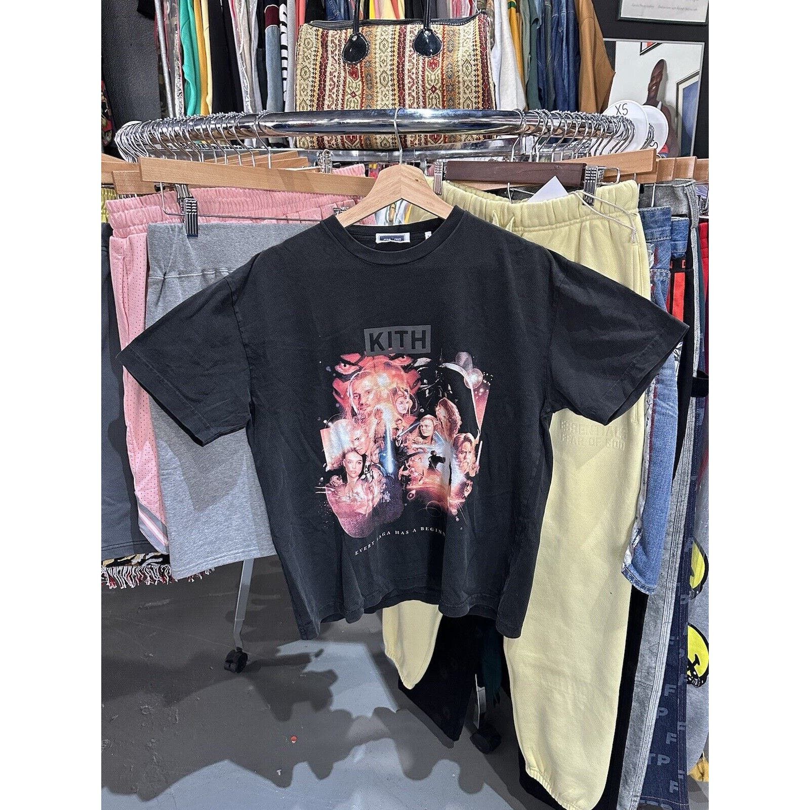 image of Kith X Star Wars Episode 1 Phantom Menace T-Shirt Size Small in Black, Men's