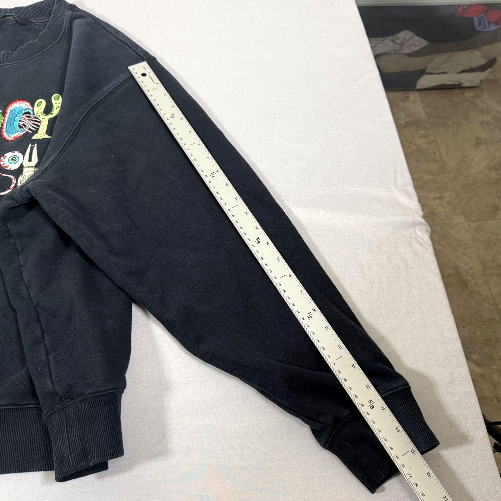 Teddy Fresh Teddy Fresh Rick & Morty Sweatshirt Mens XL Black Crew Neck Graphic Print Pullover Size US XL / EU 56 / 4 - 6 Thumbnail