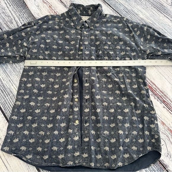 Columbia Columbia Men’s Buffalo Print 100% Cotton Blue/Gray Button Do Size US L / EU 52-54 / 3 - 7 Thumbnail