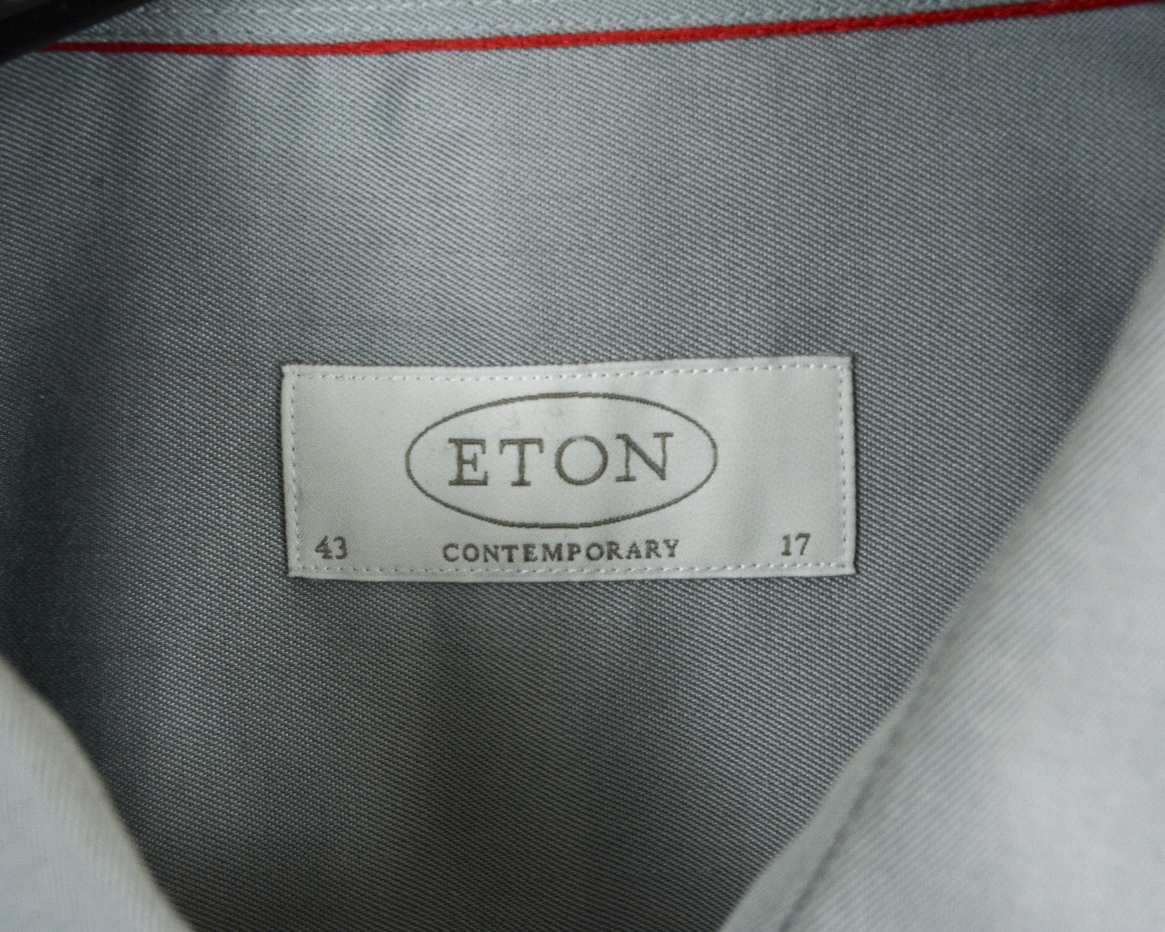 Eton Formal 17 Size 43 Shirt Button Formal Contemporary Fit Top Size 42R - 4 Thumbnail