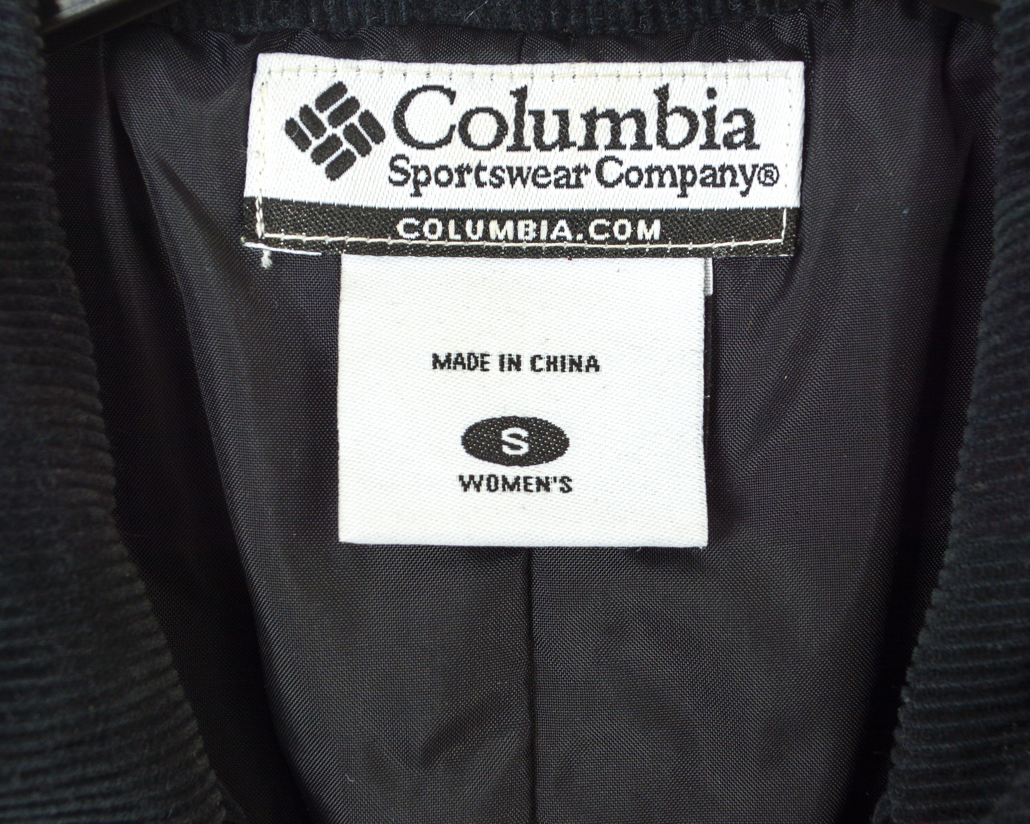Columbia Womens S Jacket Coat Corduroy Collar Cuffs Outerwear Black Size S / US 4 / IT 40 - 3 Thumbnail