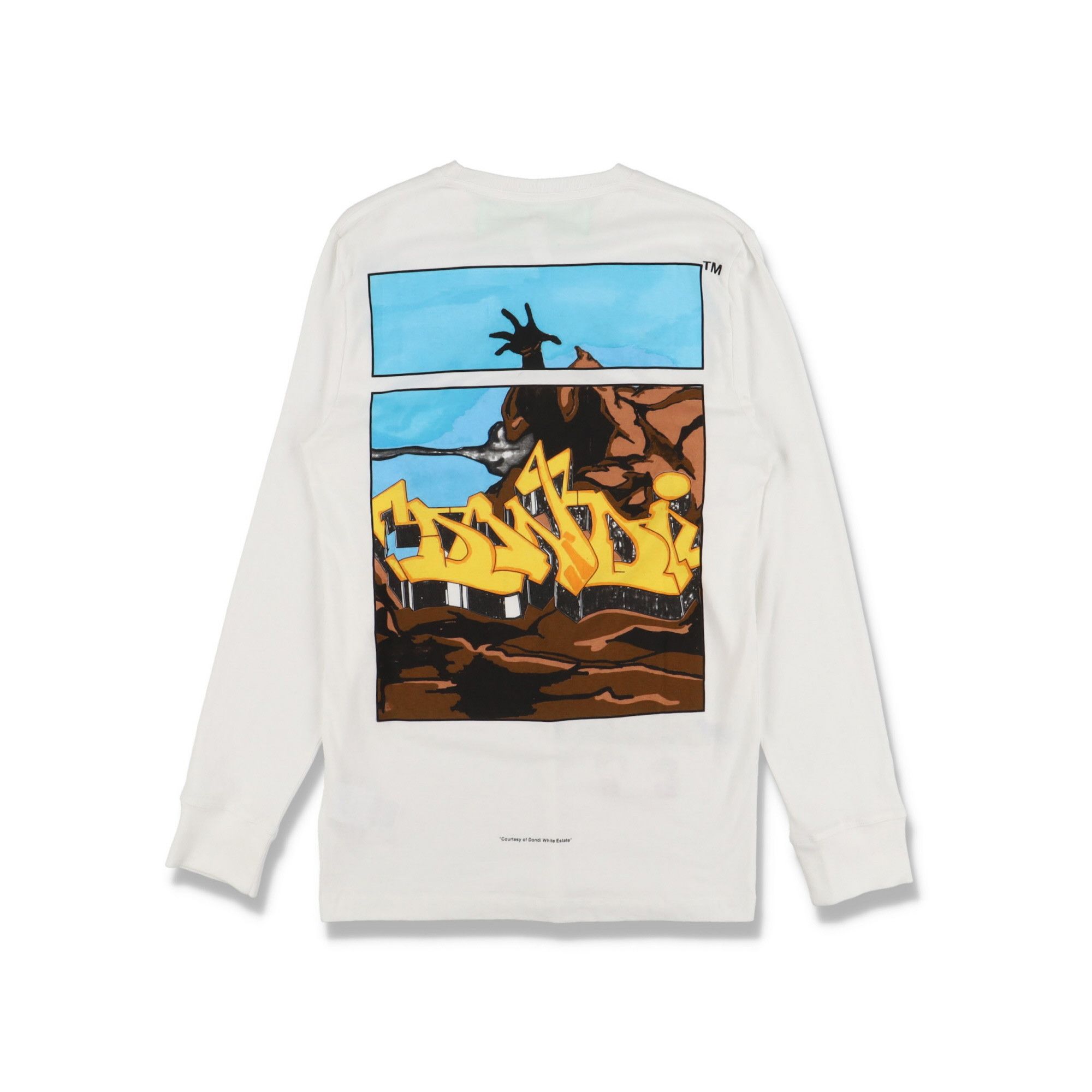 Off-White White Dondi 1/5 Graffiti Logo Long Sleeve T-Shirt Size US M / EU 48-50 / 2 - 1 Thumbnail