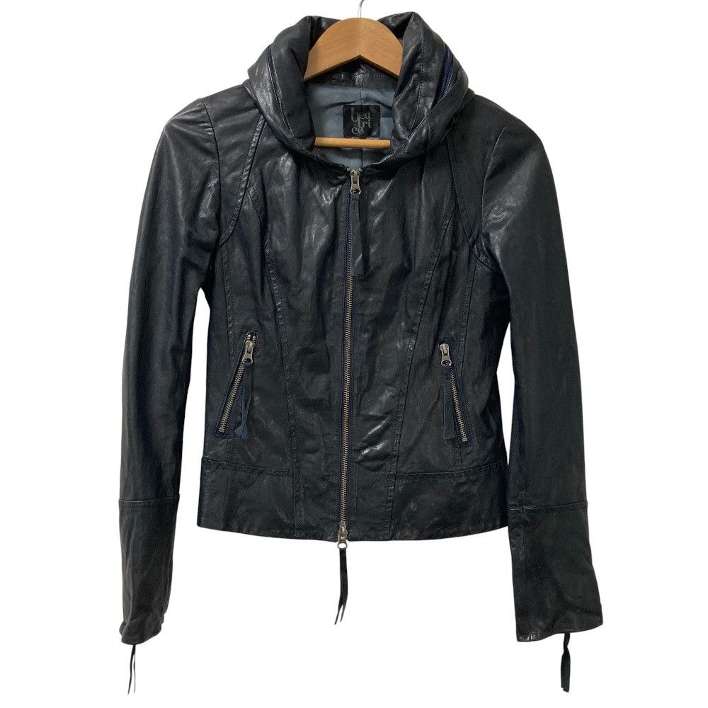 Other Other BEATRICE Lamb Leather Hooded Jacket Leather Outerwear DUTY FREE for USA Size ONE SIZE - 1 Thumbnail