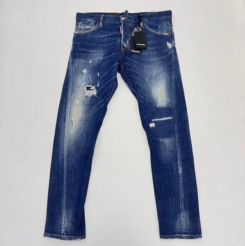 Dsquared2 DSQUARED2 Men's Casual Distressed Denim Pants 0089 Size US 34 / EU 50 - 1 Thumbnail