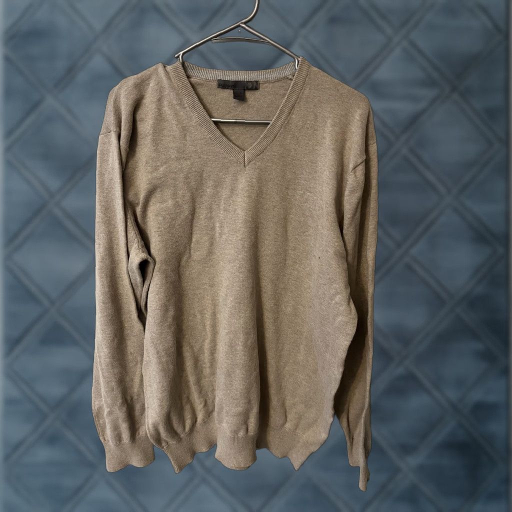 Old Navy Old Navy Sweater Shirt Mens XL Brown V-Neck Lightweight Pullover Knit Cotton Blend Regular Size US XL / EU 56 / 4 - 1 Thumbnail