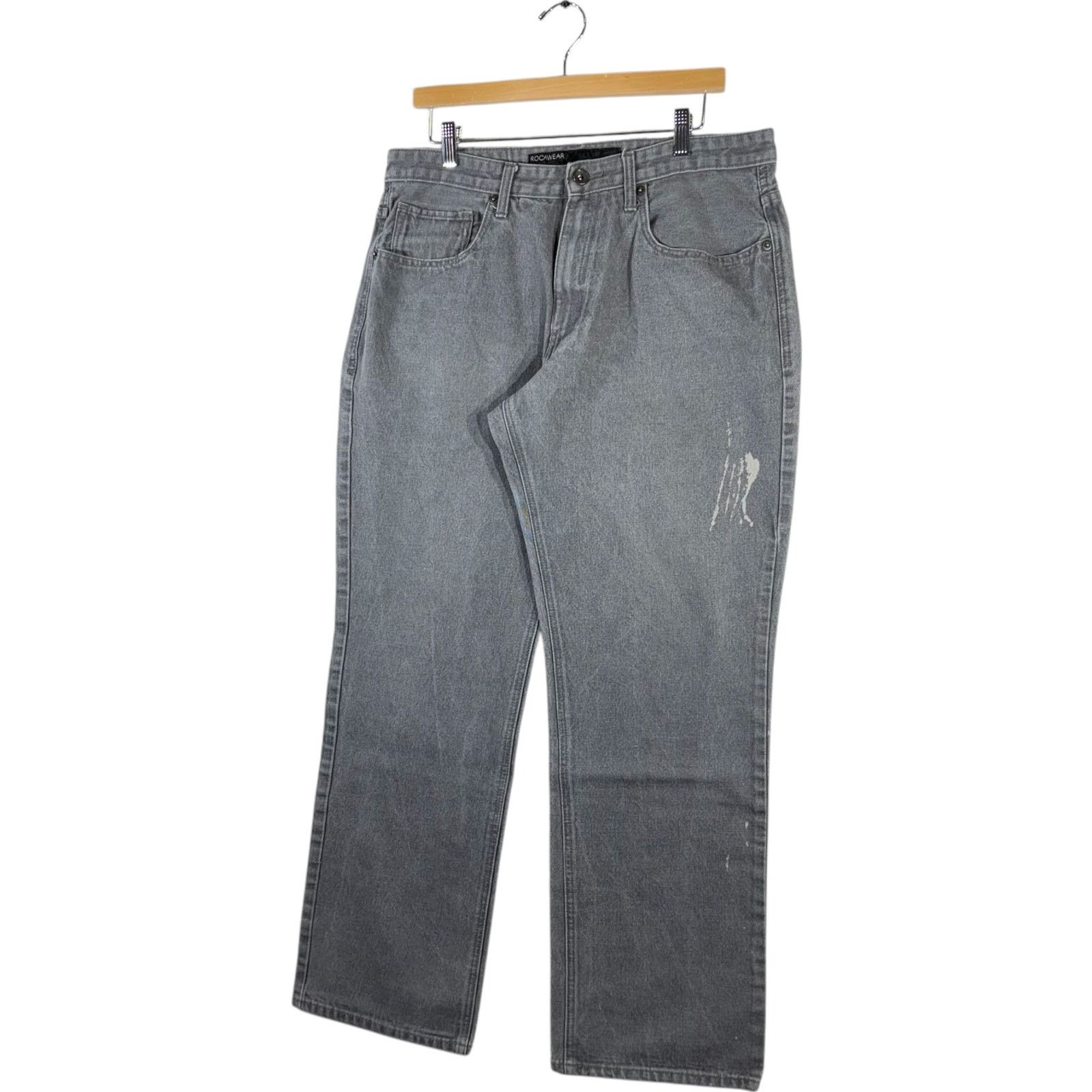 Rocawear Vintage Roca Wear Embroidered Straight Leg Denim Jeans 36x31 Size US 36 / EU 52 - 3 Thumbnail
