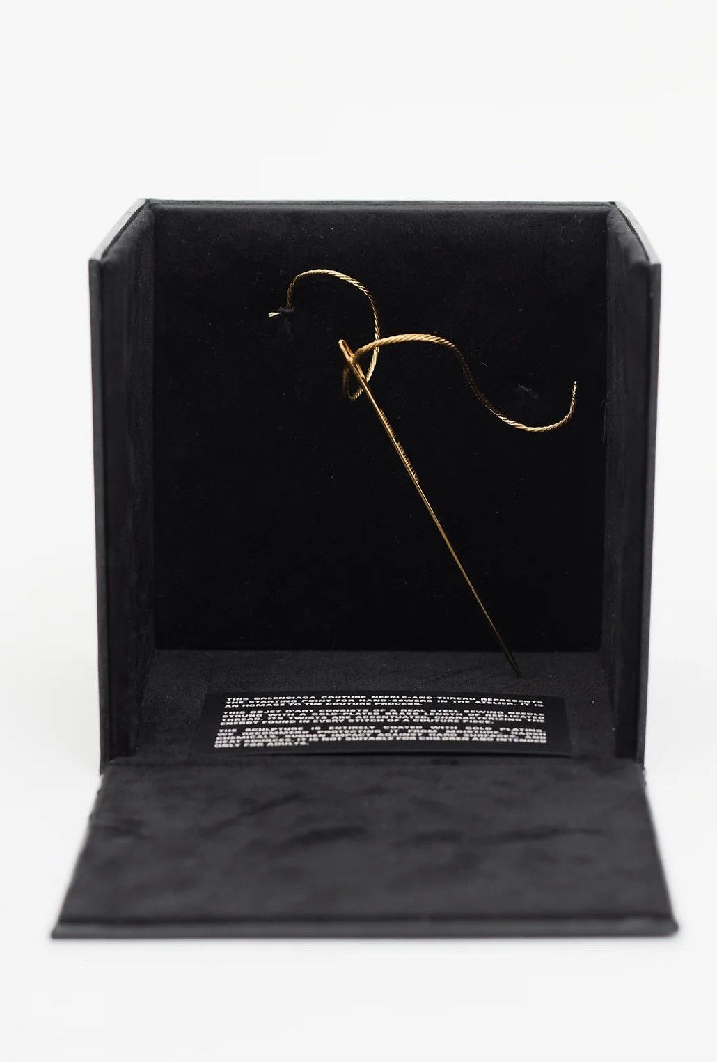 image of Balenciaga Couture Show Invitation Needle in Black, Men's