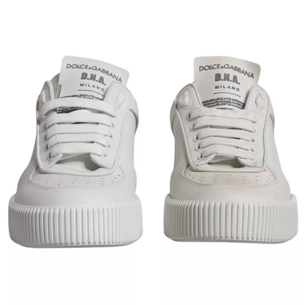Dolce & Gabbana Dolce & Gabbana White Miami Leather Low Top Sneakers Shoes Size US 7 / EU 40 - 3 Thumbnail