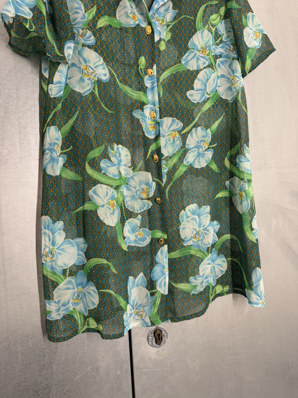 Christian Dior Monsieur Christian Dior Floral Overprinted Transparent Shirt Size L / US 10 / IT 46 - 4 Thumbnail