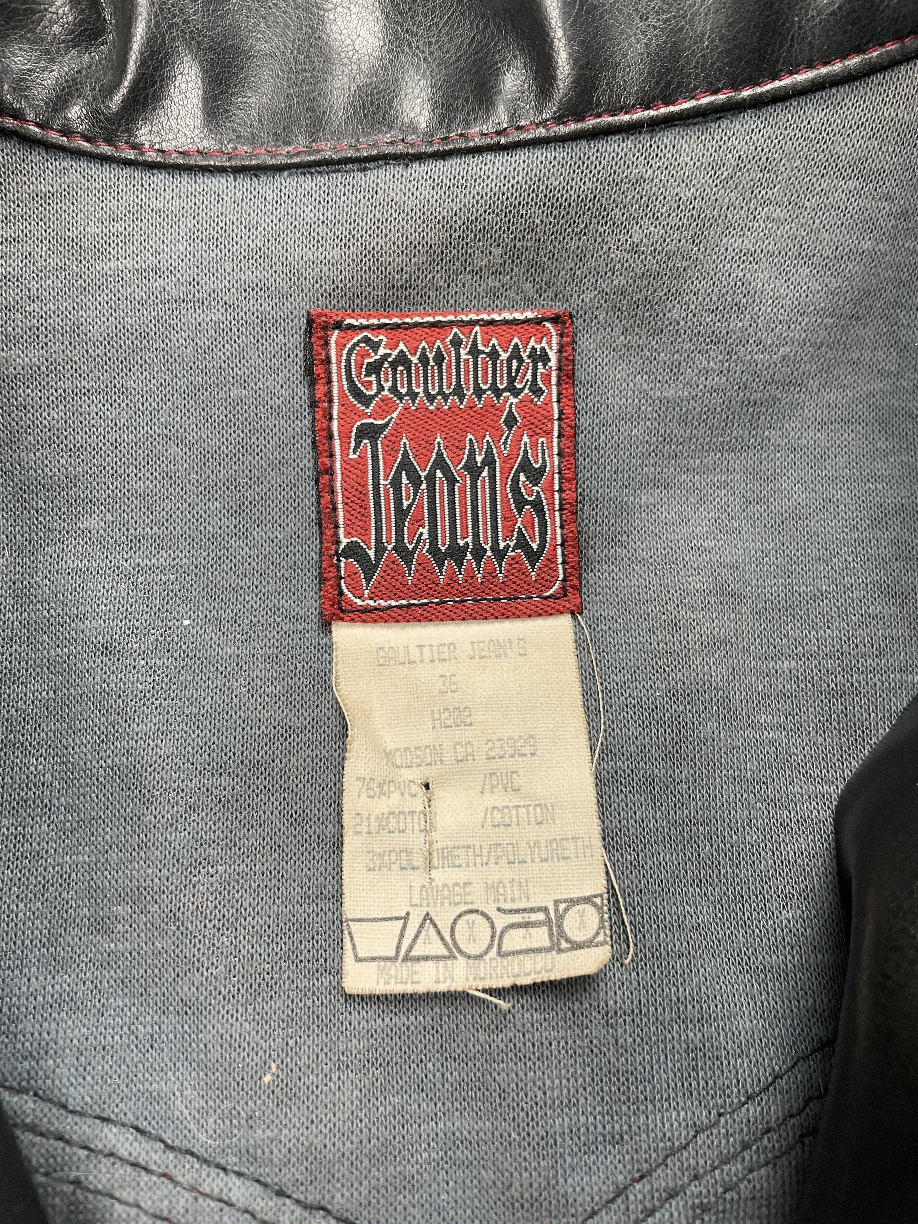 Jean Paul Gaultier vintage Gaultier Jean's faux leather zip-up shirt Size XS / US 0-2 / IT 36-38 - 11 Thumbnail