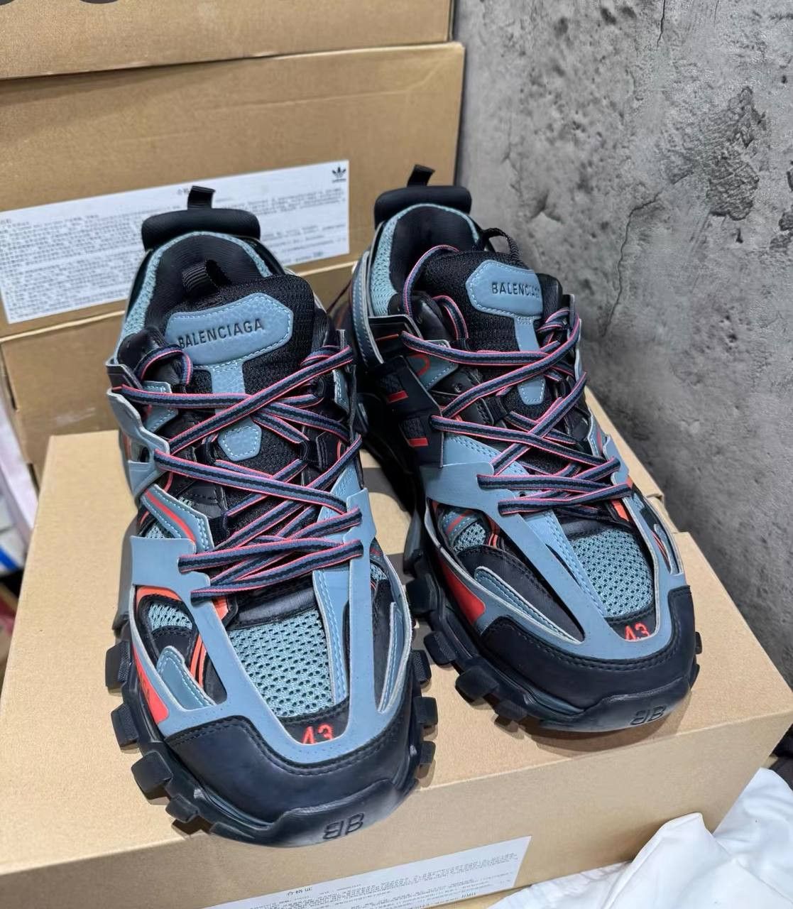 Balenciaga Balenciaga Track Chunky sneakers, gray-orange Size US 10 / EU 43 - 3 Thumbnail