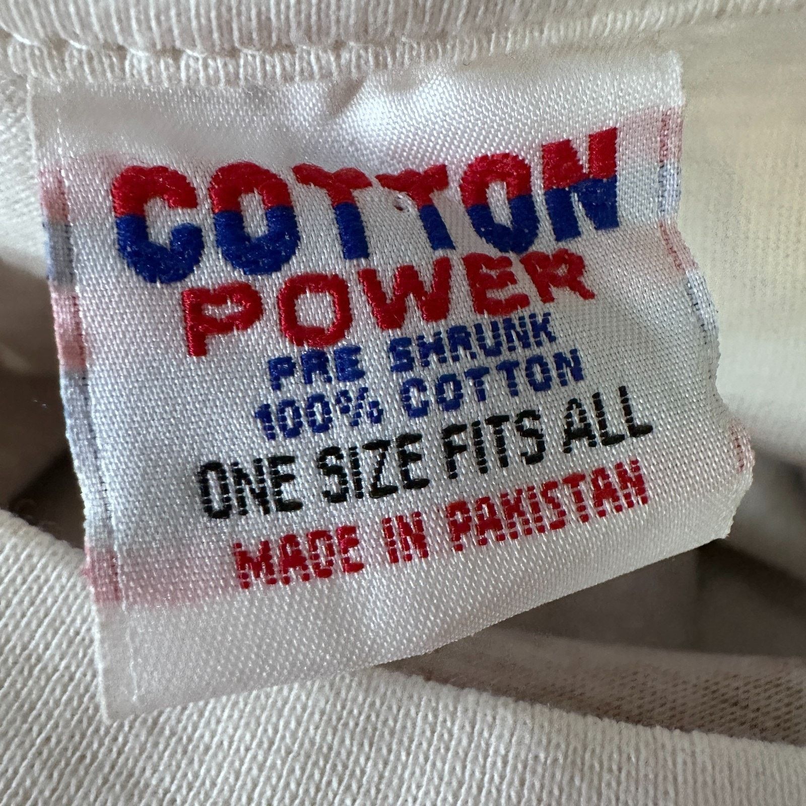 Other VTG Cotton Power Beach Coverup T-Shirt Adults OS White 90s Size US XXL / EU 58 / 5 - 4 Thumbnail