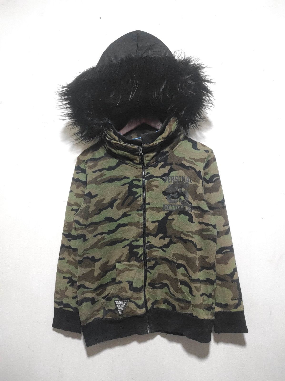 Japanese Brand Flag Stone camo Bono zip fur hoodie LGB style Size US XS / EU 42 / 0 - 2 Thumbnail