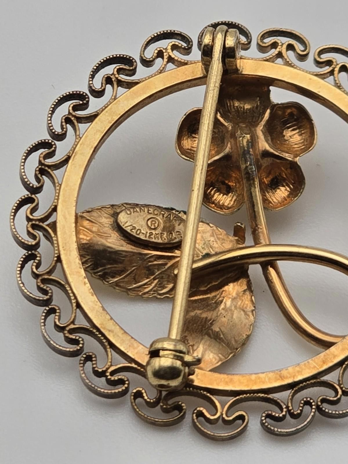Other Vtg Danecraft 1/20 12K Gold-Filled Floral Brooch w/ Pearl Size ONE SIZE - 4 Thumbnail
