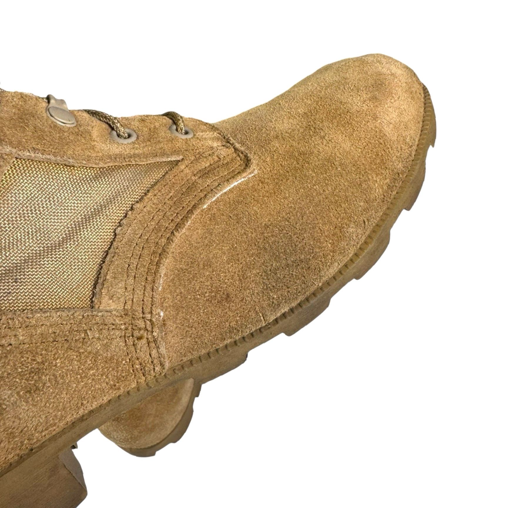 Vintage VINTAGE Ro-Search Combat Boots Mens 13R Jungle Tan Suede Canvas Military 90s Mens Boots Size US 13 / EU 46 - 5 Thumbnail