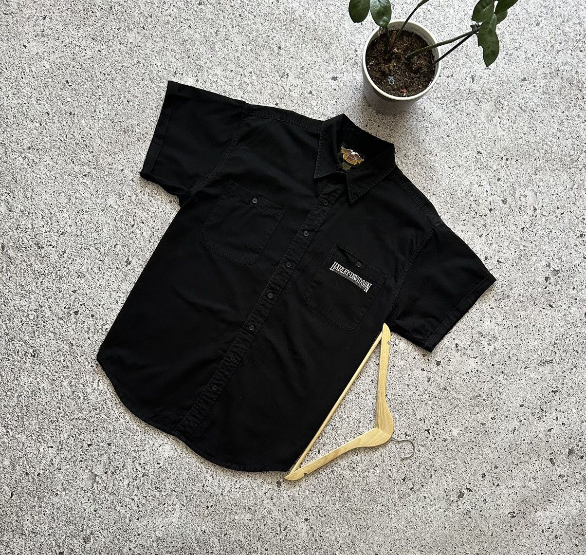 Band Tees × Harley Davidson × Vintage Vintage Harley Davidson Button Short Sleeve Shirt 2000’s Size US XL / EU 56 / 4 - 1 Thumbnail