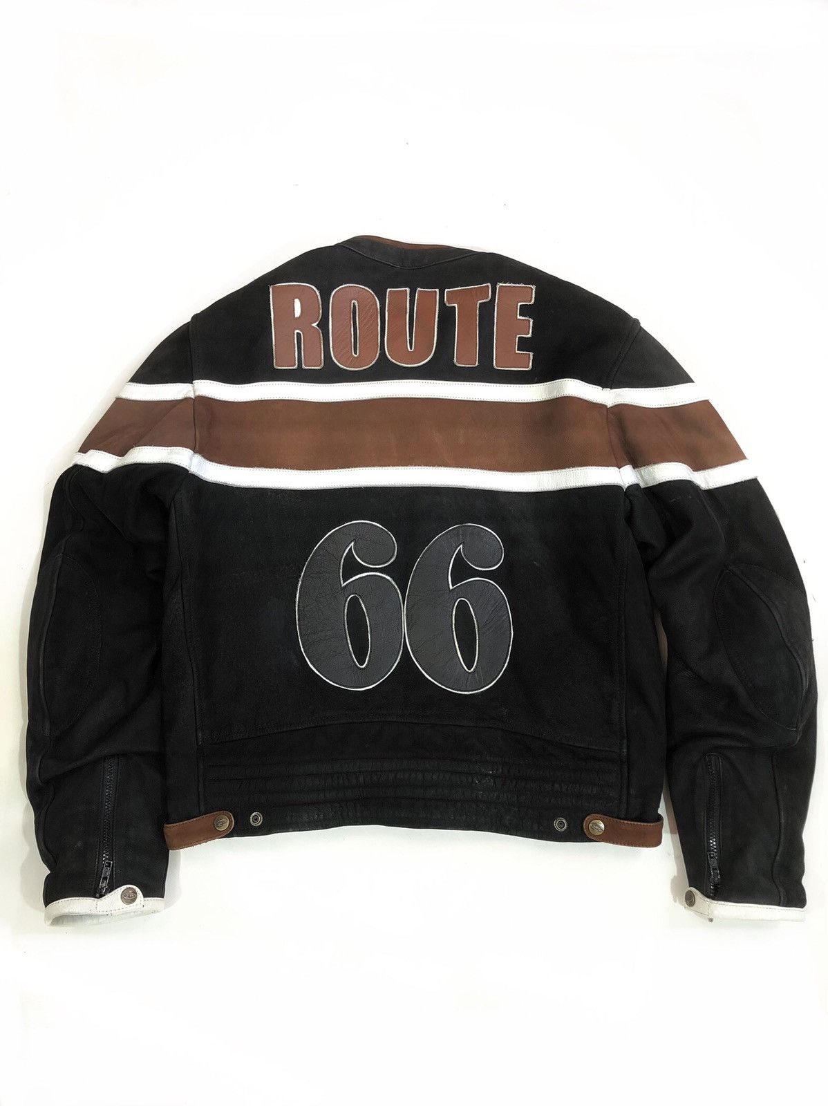 Ferrari × Harley Davidson × Honda Route 66 Daytona Leather Moto Motorcycle Racing Jacket Size US XL / EU 56 / 4 - 11 Thumbnail