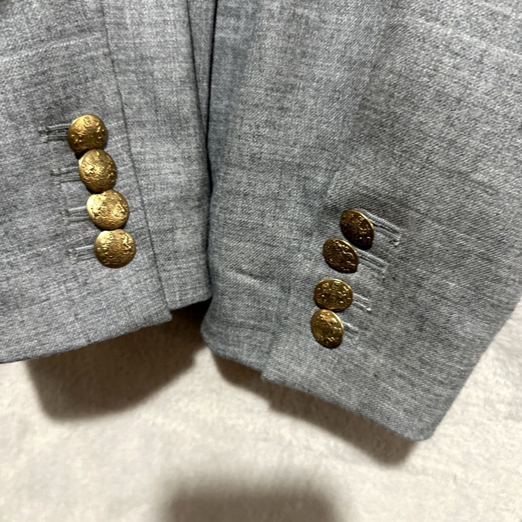 J.Crew J. Crew Blazer Women's Size 4 Notched Lapel Gold Button Pockets Gray Wool Blend Business Casual Blazer Womens 4 Size S / US 4 / IT 40 - 6 Thumbnail
