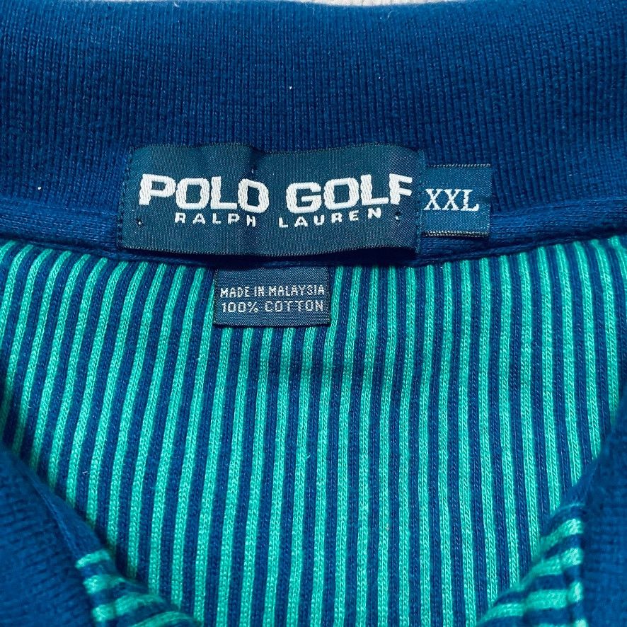 Polo Ralph Lauren Polo Ralph Lauren green stripe polo Size US XXL / EU 58 / 5 - 4 Thumbnail