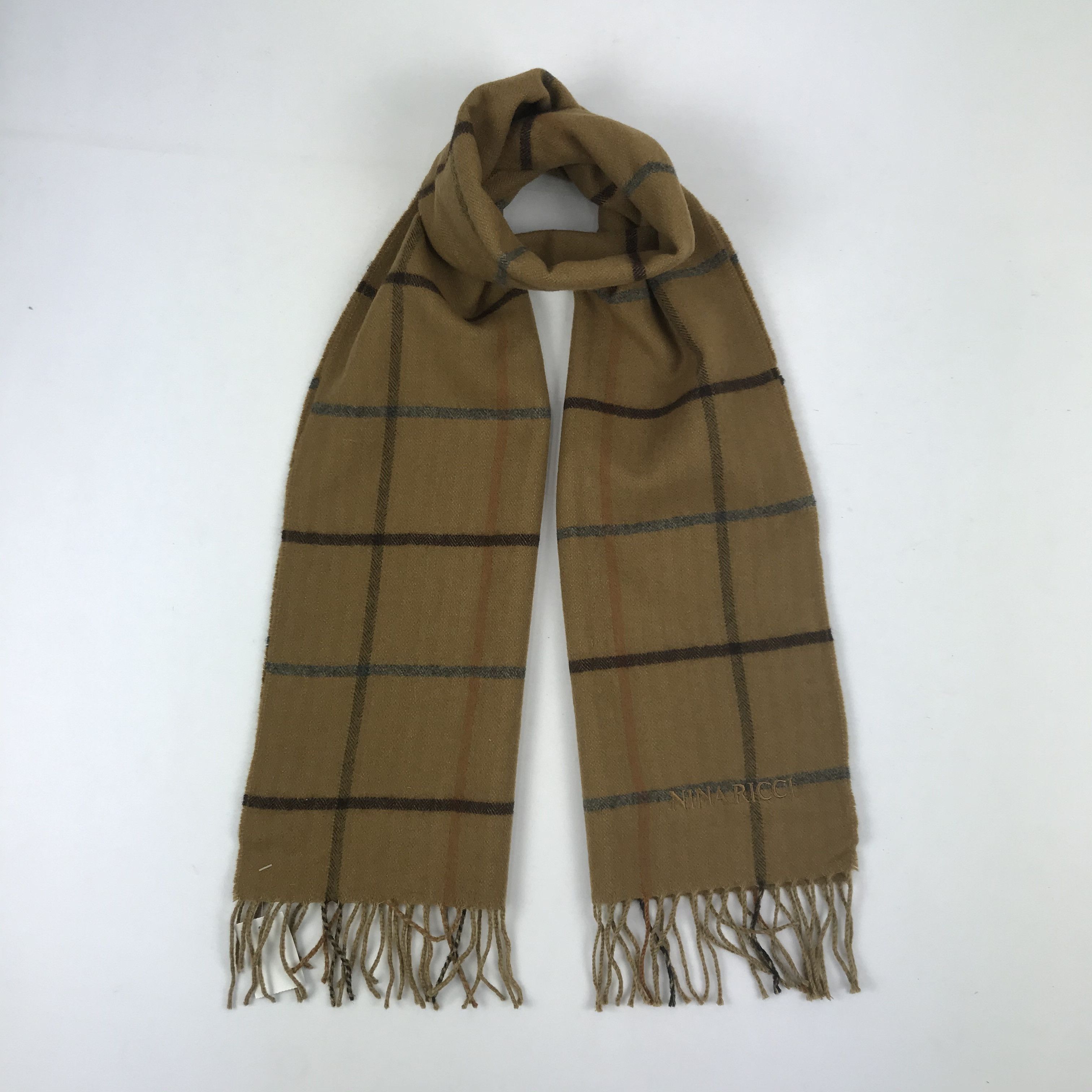 Nina Ricci Vintage Nina Ricci Scarf Muffler Wool Cashmere Scarves Size ONE SIZE - 1 Thumbnail
