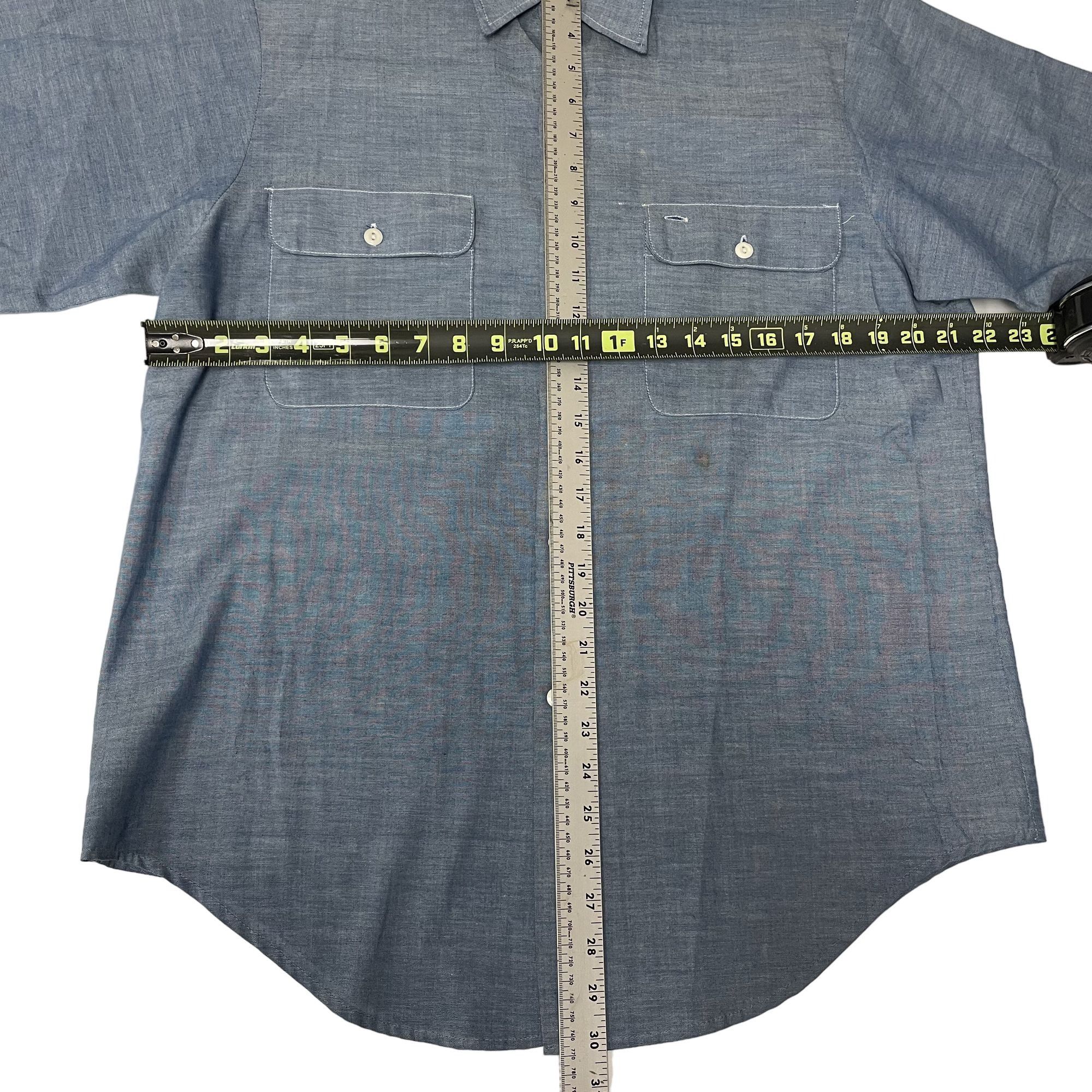 Big Mac Vtg Penneys Big Mac CHAMBRAY Mechanic Work SHOP Shirt Size US XL / EU 56 / 4 - 4 Thumbnail