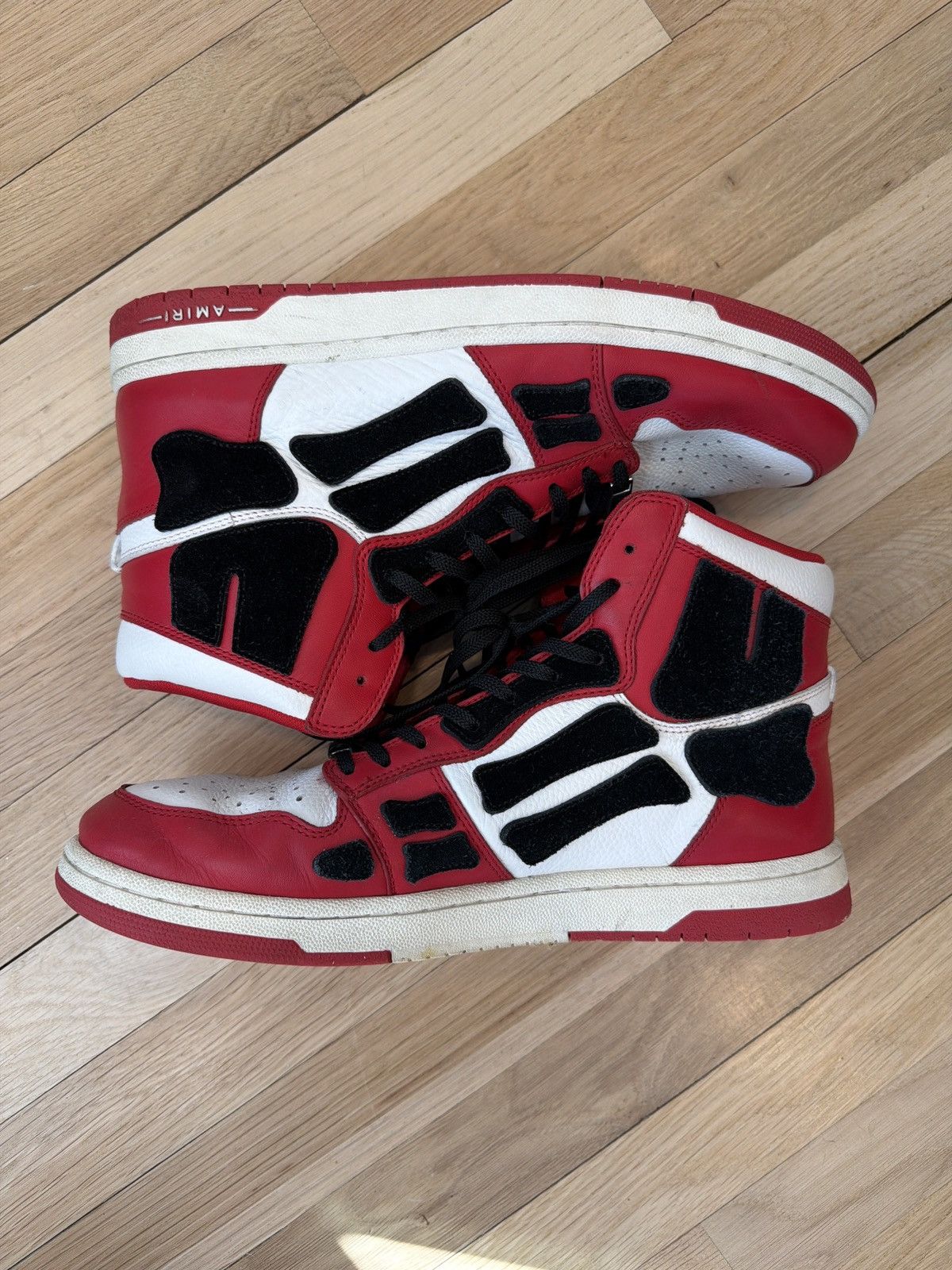 Amiri AMIRI SKEL-TOP HIGH RED bones Size US 12 / EU 45 - 2 Thumbnail