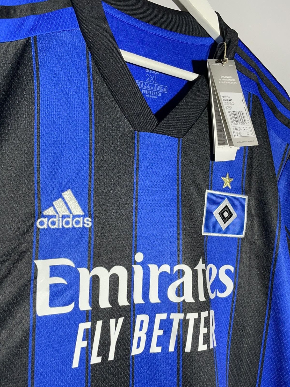 Adidas Hamburger SV Adidas 2021/22 Y2k Streetwear Football Shirt Size US XL / EU 56 / 4 - 3 Thumbnail