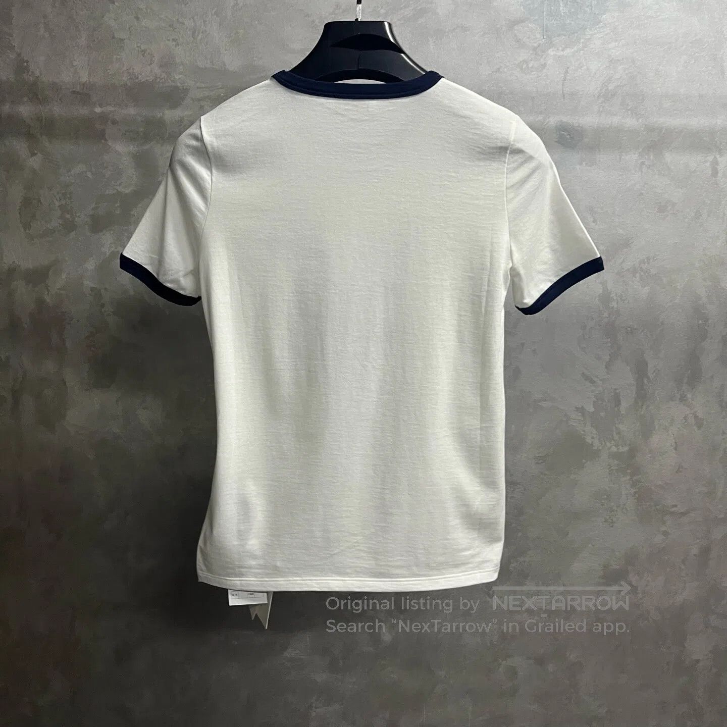 Celine CELINE White logo-printed plain knit round-neck short-slee Size XS / US 0-2 / IT 36-38 - 5 Thumbnail