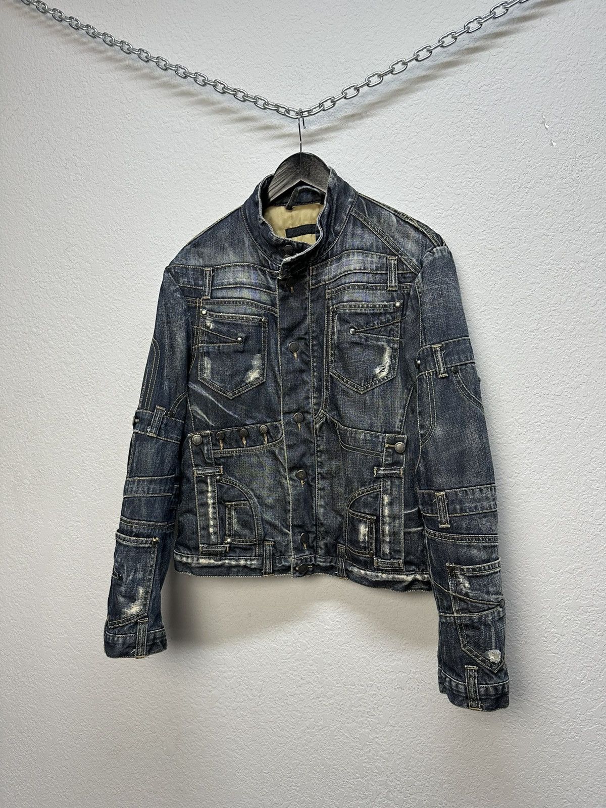 Absolut Joy Vintage Absolut Joy Japanese Denim Jacket Multi Pocket Size US M / EU 48-50 / 2 - 6 Thumbnail