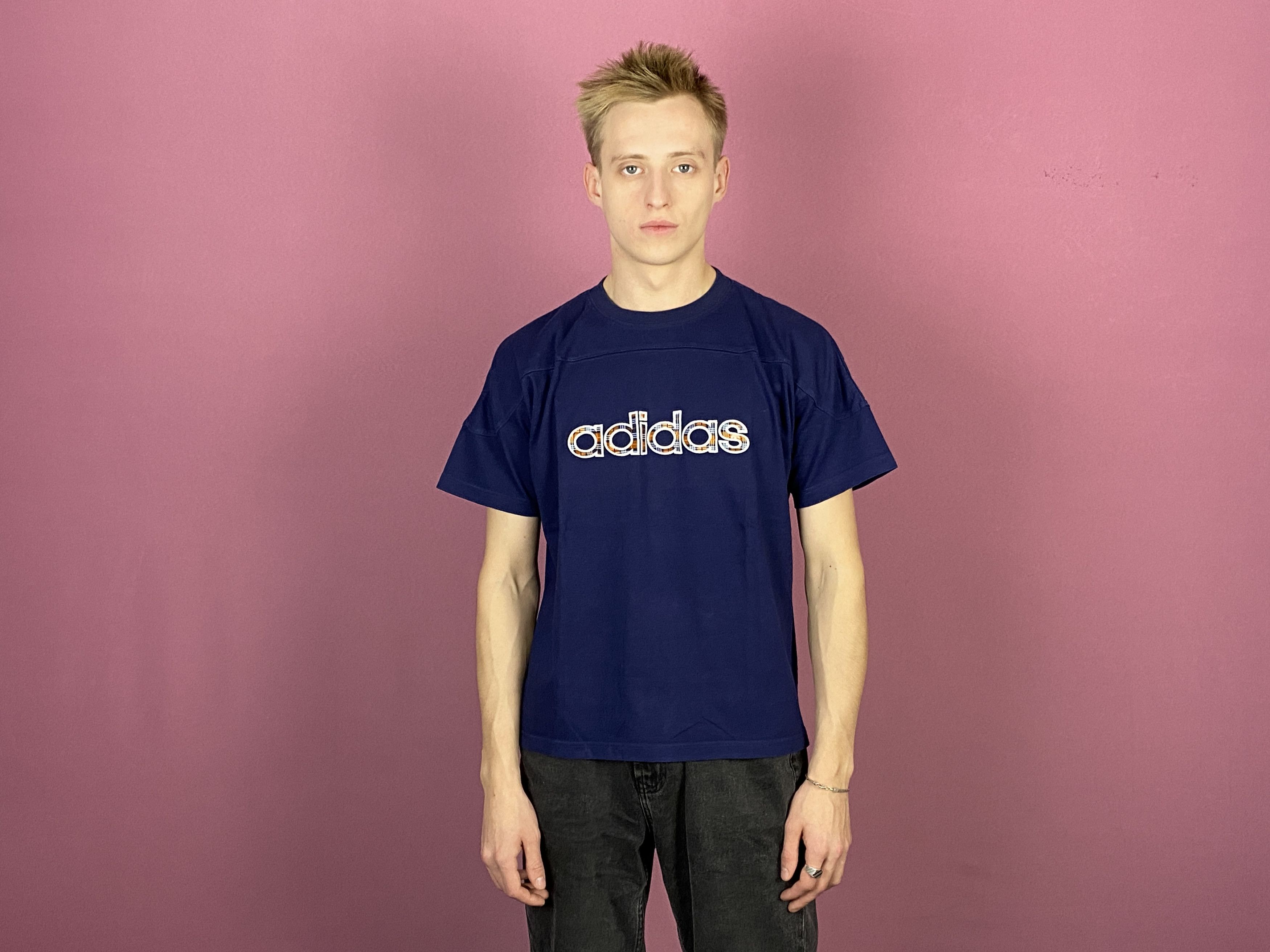 Adidas × Vintage 90s Adidas Vintage Men's T-Shirt - M Size US M / EU 48-50 / 2 - 4 Thumbnail