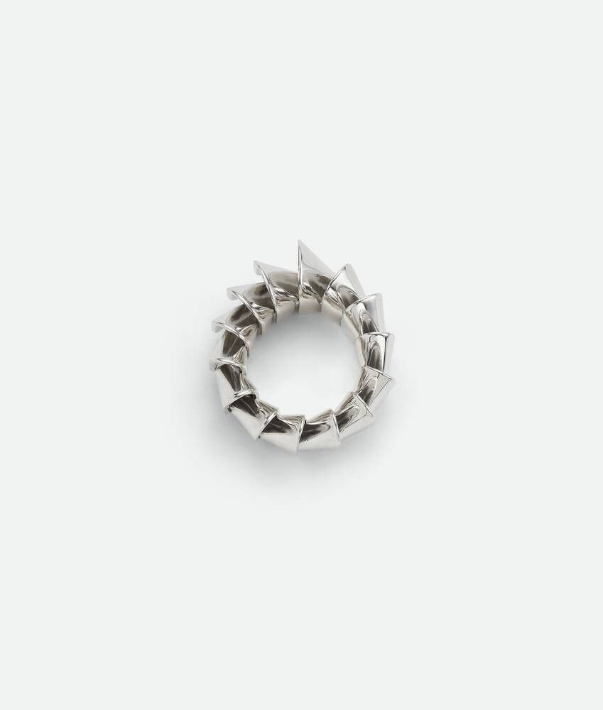 Bottega Veneta o1w1db10525 Size: 09 / Pleat Ring in Silver Size ONE SIZE - 3 Thumbnail