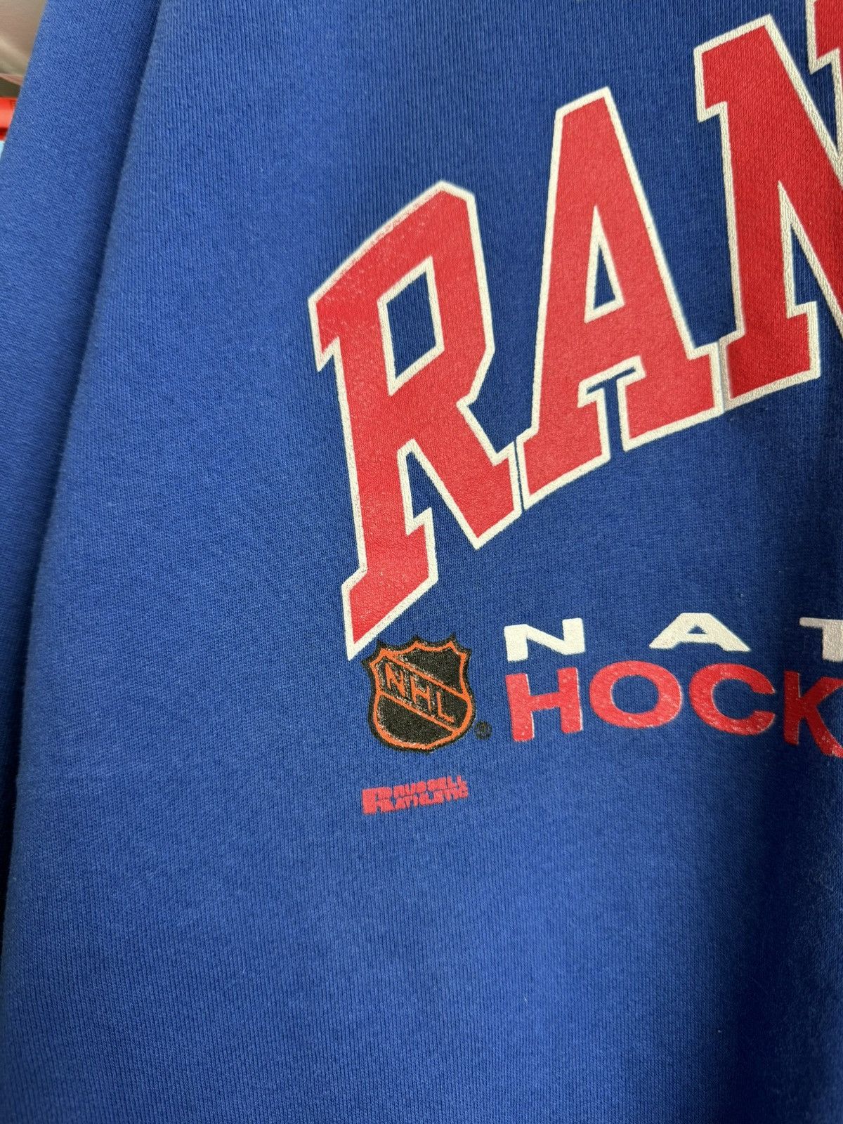 Russell Athletic × Vintage Vintage 90s Russell Athletic New York Rangers NHL sweatshirt Size US XL / EU 56 / 4 - 6 Thumbnail
