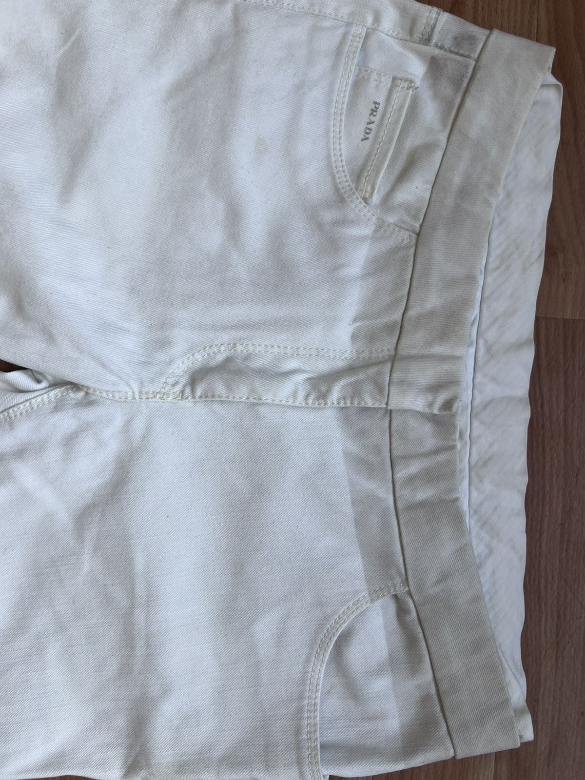 Prada Vintage Prada Straight Fit Classic Pants Women’s White Sz 26 Size 24" / US 00 / IT 34 - 5 Thumbnail