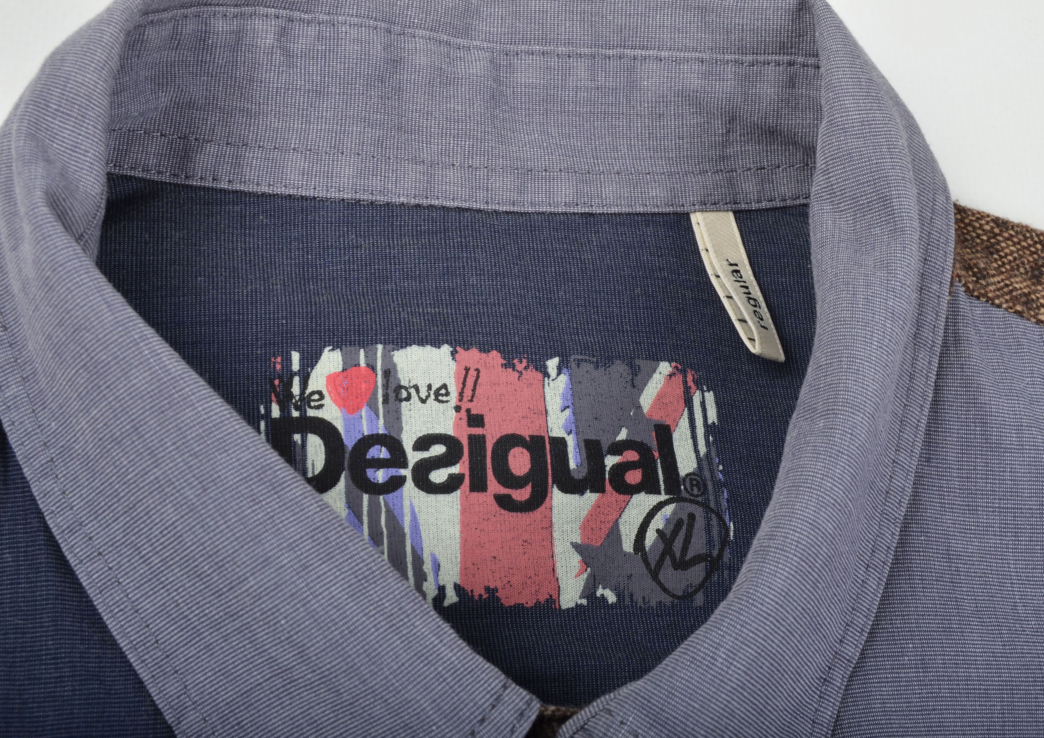 Desigual Vintage Desigual Y2K Patchwork Boho Long Sleeve Shirt Size US XL / EU 56 / 4 - 5 Thumbnail