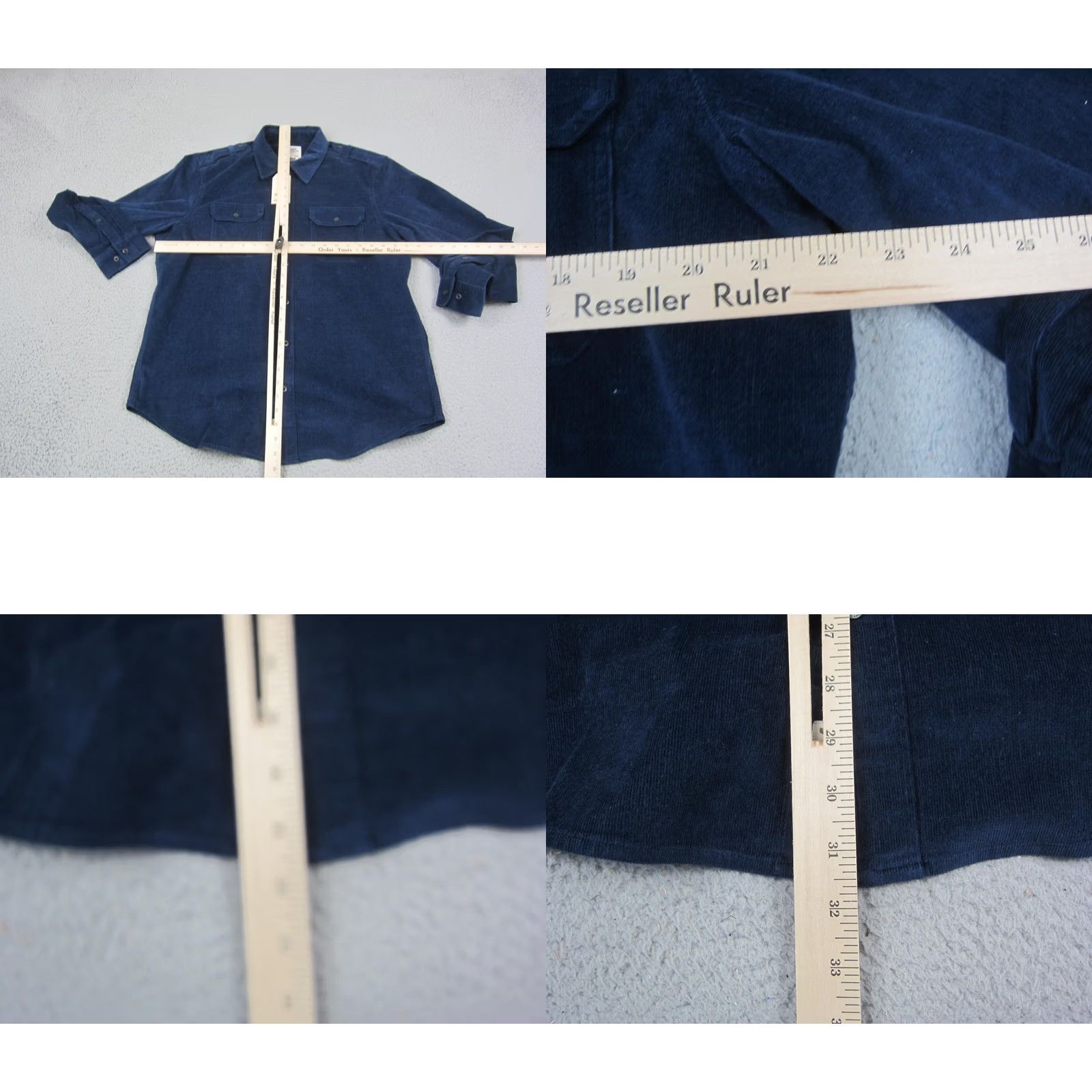 Lands' End Lands End Blake Shelton Shirt Mens Large Blue Corduroy Button Up Western Size US L / EU 52-54 / 3 - 8 Thumbnail