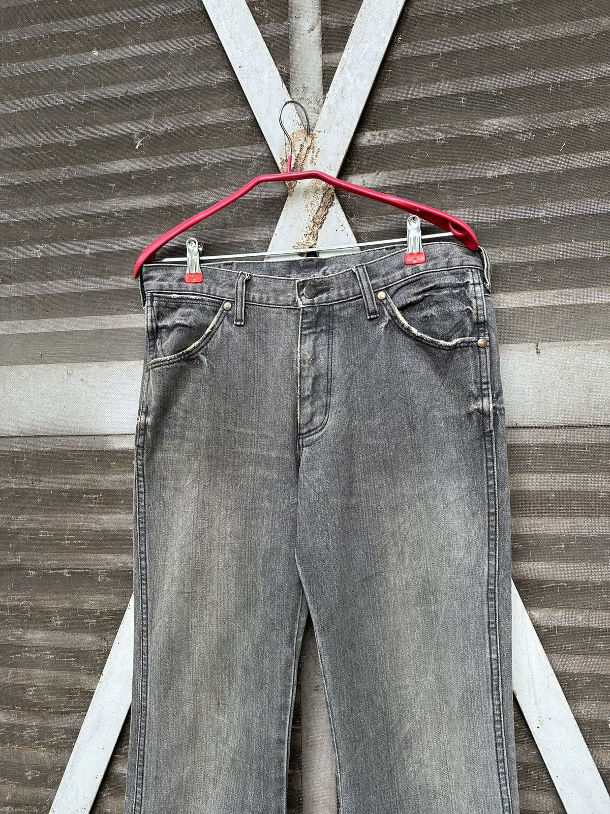 Wrangler 👹Vintage Wrangler Bootcut Grey Jeans Size US 30 / EU 46 - 7 Thumbnail