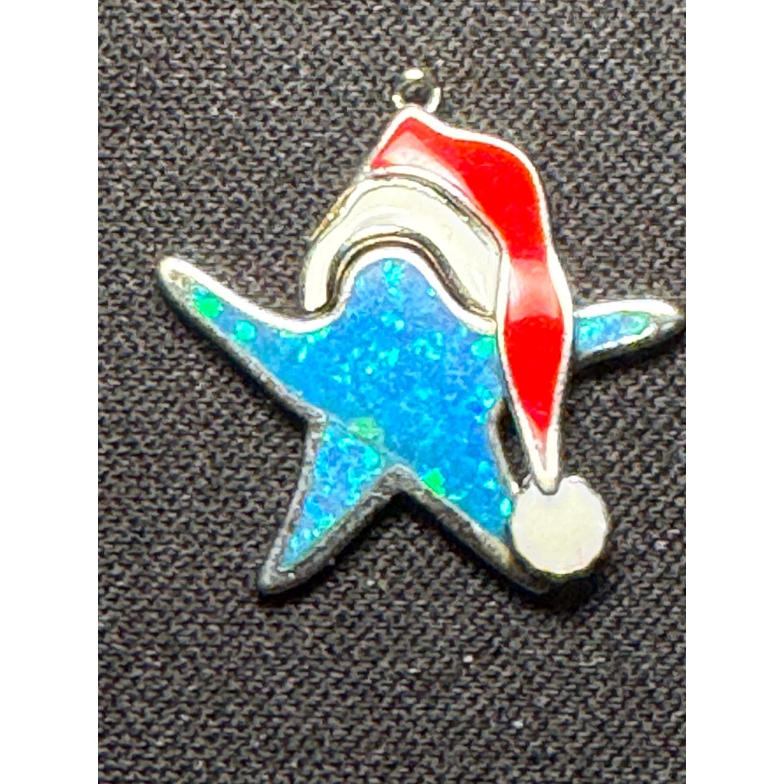Other 925 Sterling Opal Starfish Pendant with Santa Hat Size ONE SIZE - 1 Thumbnail