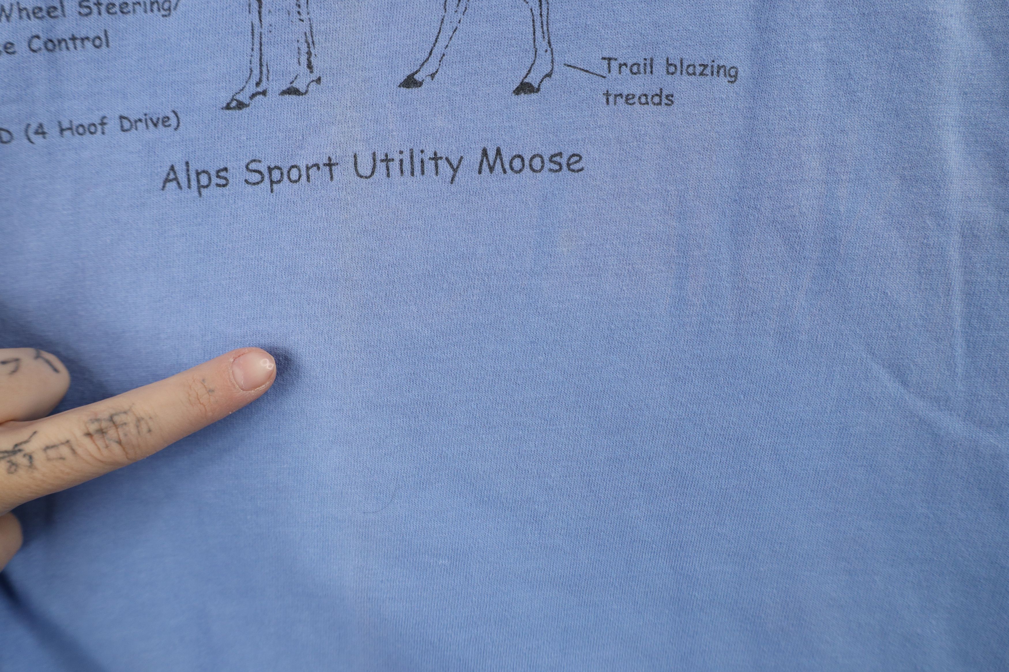 Vintage Vintage 90s Streetwear Utility Moose Short Sleeve T-Shirt Size US XL / EU 56 / 4 - 5 Thumbnail