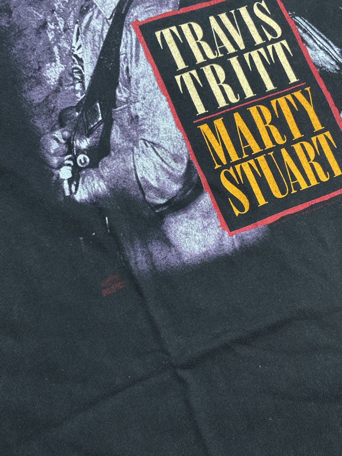 Vintage 90s Travis Tritt & Marty Stuart No Hats Tour cr 1992 Size US XL / EU 56 / 4 - 4 Thumbnail