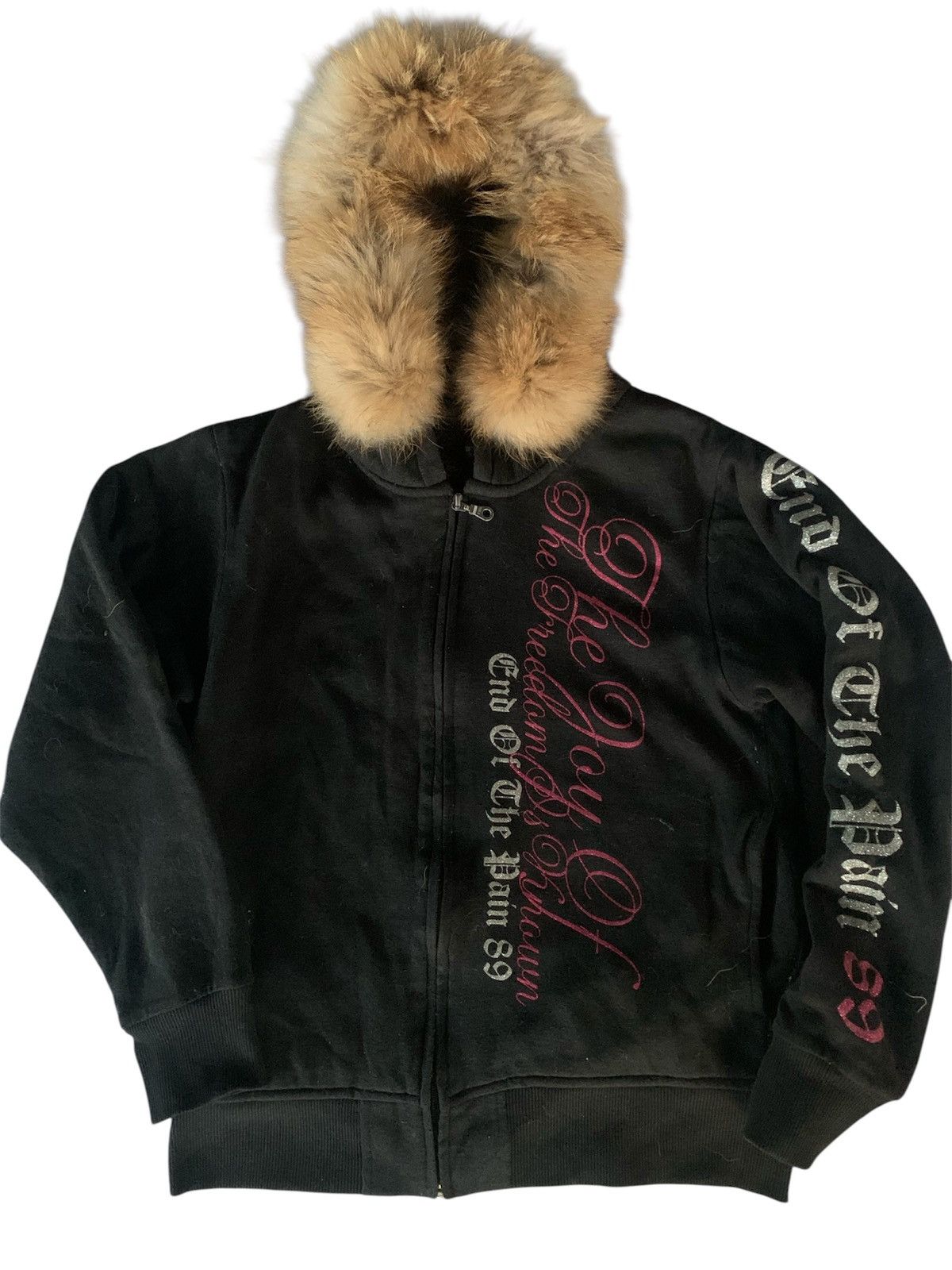 Japanese Brand Y2k style LGB zip fur hoodie Size US M / EU 48-50 / 2 - 1 Thumbnail