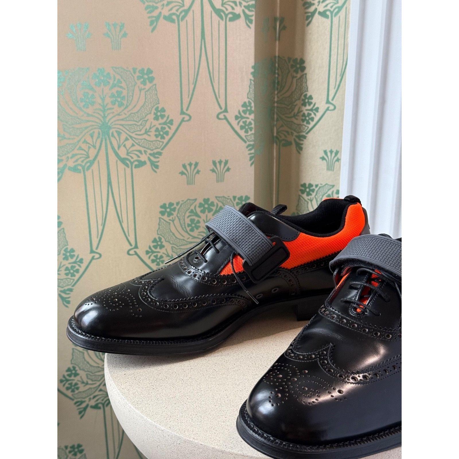 Prada Prada Runway Hybrid Leather Derby Wingtip Oxfords Sneakers Size US 10.5 / EU 43-44 - 17 Thumbnail