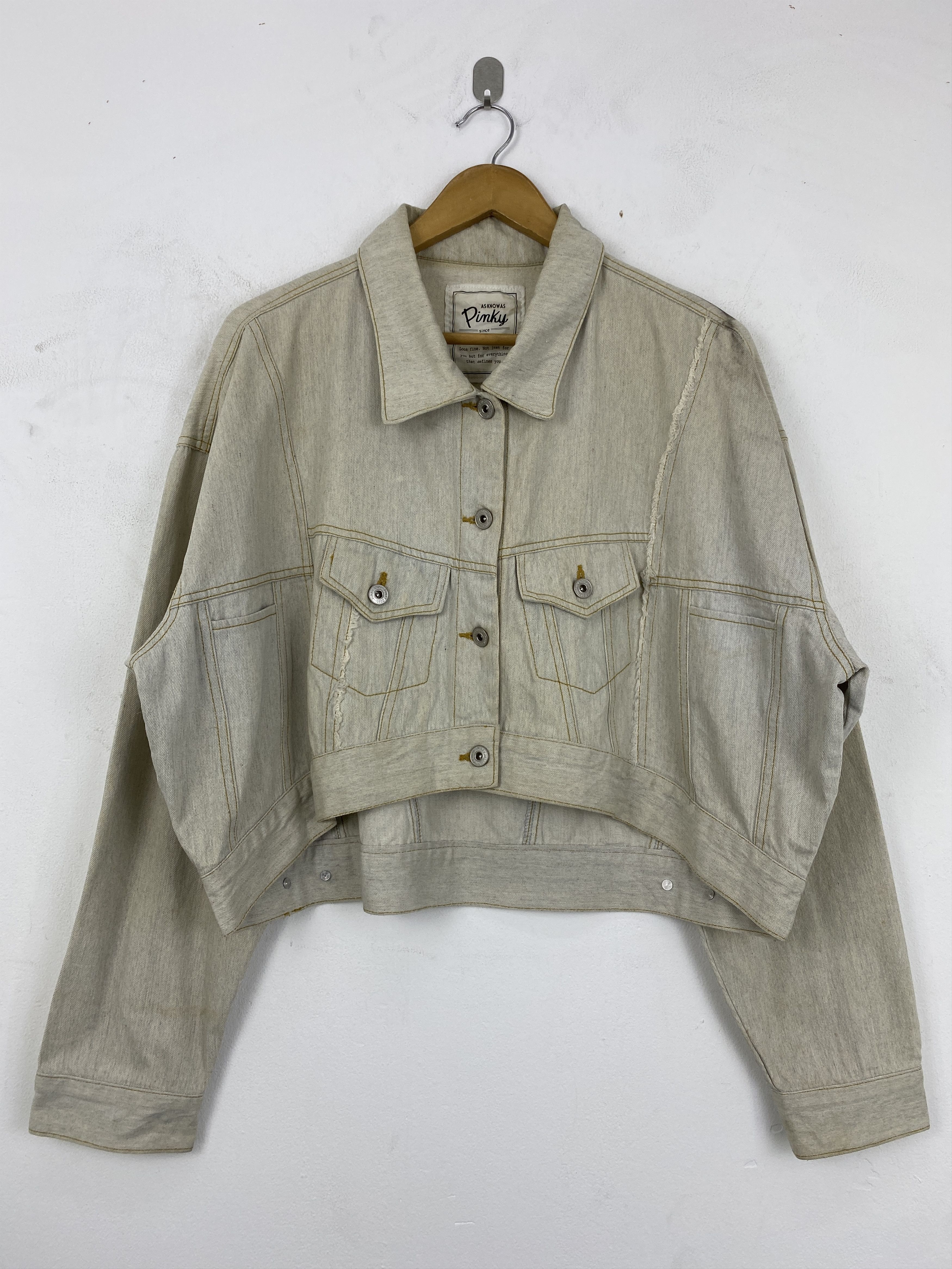 Japanese Brand 2000s As Know As Pinky - Denim Button Up Jacket JA0151 Size US XL / EU 56 / 4 - 1 Thumbnail
